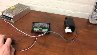 Controlling a stepper motor through a signal generator