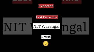 NIT Warangal at 87%ile ?? | Top NITs  Low Percentile  | JEE Main 2024 #jeemains #iit #nit #shorts