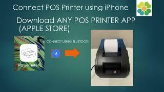 Connect POS Printer Using iPhone POS-Print app (Bluetooth)Fast tutorial