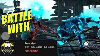 Shadow fight arena : Retrieve vs Pennicles  (kate player) || uncut #youtuber 