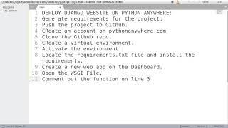 Django on pythonanywhere.