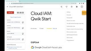 Cloud IAM: Qwik Start || #qwiklabs || #GSP064