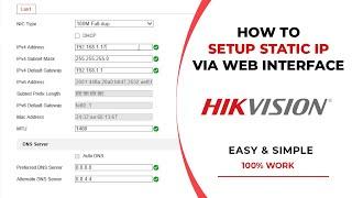 How To Configure Hikvision DVR Static IP Settings Through Web Interface