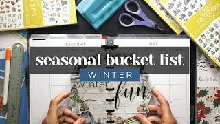 DIY WINTER BUCKET LIST PLANNER INSERT + FREE PRINTABLE! Discbound Classic Happy Planner Setup