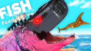 *NEW* CYBORG WHALE vs. EVERY FISH! | Feed and Grow