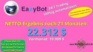 Mit EazyBot 22.312 $ Vermögensaufbau durch automatisiertes 24/7 Spot-Trading + Scam-Check 