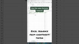 excel sequence formula from cheatsheets tiktok