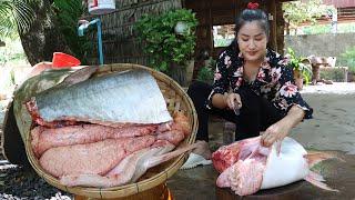 Countryside life TV : Yummy big fish cook for children - Big river fish cooking