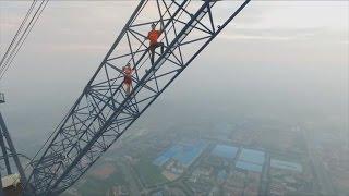 Couple Illegally Climb World's Tallest Construction Site With No Harness