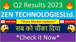 ZEN TECHNOLOGIES Q2 results | ZENTECHNOLOGIES Q2 results 2023 | Share Market Updates