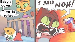 Funny Comics With Cat Family Twist | Feline Comic Dub