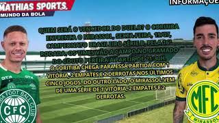 Curitiba x Mirassol | Brasileirão Série B | Confira as informações da partida