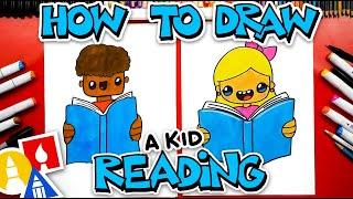 How To Draw A Kid Reading A Book