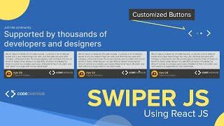 Swiper In React | How To Use Custom Navigation & Pagination Buttons Using SwiperJS | ReactJS Swiper