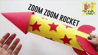 How To Make A Paper Rocket At Home | Zoom Zoom Rocket DIY Kids Craft