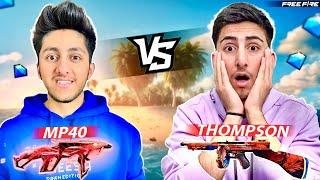 Mp40 Vs Thompson 1 Vs 1 Clash Squad Battle  Slap Challenge - Garena Free Fire