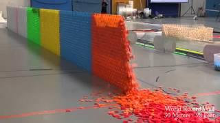 128,000 Dominoes   Falling into past   a journey around the world 2 Guinness World Records)   YouTub