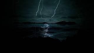 Nonstop Thunder and Rainstorm at the Oceanside | Dimmed Screen - Deep Sleep with Nature Sounds