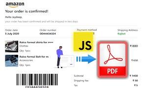 Create pdf in php | How to generate pdf | Create invoice using javascript