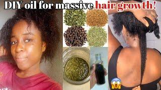 DIY Hair oil for EXTREME Hair growth!  | do NOT rinse out | grow thicker and longer hair