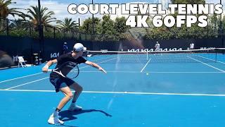 Jannik Sinner's HIGH-SPEED Court Level Practice with Karen Khachanov | 4K 60FPS | ft Tiafoe