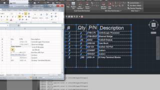 AutoCAD Table Export to Excel