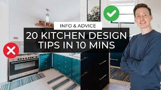 20 Kitchen Design Tips In 10 Minutes ⏱️