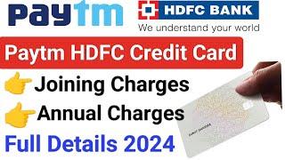 Paytm Hdfc Credit Card Charges | Hdfc Paytm Credit Card Charges | Hdfc Bank Credit Card