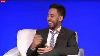 Mike Shinoda and Chester Bennington participate in the SocialGood Summit