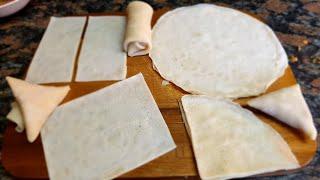 Samosa Pastry Patti recipe ( No Dough. No Kneading. No Rolling. No Oiling. No Oven ) Tutorial