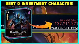 DEATHSTROKE Is The Best 0 Investment Damage Dealer! 127 M Damage 3 Stars No Gears Injustice 2 Mobile