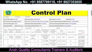 Control Plan Awareness Training in Hindi