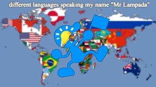 Mr Lampada in different languages.