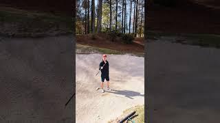 Greenside bunker shot on 1st hole at Governors Towne Club