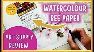 Art Product REVIEWS: BEE WATERCOLOR paper | painting on cheap 100% COTTON watercolour paper! (2019)