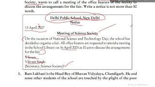 Notice Writing Class 12 English   CBSE Board Exam 2023