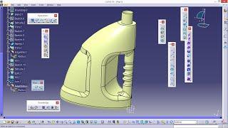 HOW TO CREATE SIMPLE BOTTLE IN CATIA V5  WIREFRAME AND SURFACE DESIGN