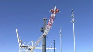 New mobile crane at the port