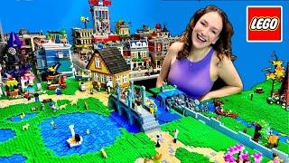 Custom LEGO City: HUGE Downtown Expansion, Tennis Court & DUPLO?!?