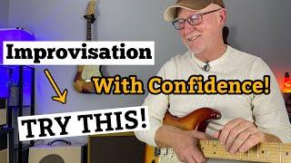 Start To IMPROVISE GUITAR SOLOS! Step By Step Beginner-Intermediate