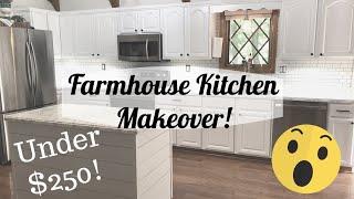 DIY KITCHEN MAKEOVER ON A BUDGET | MODERN FARMHOUSE KITCHEN | FARMHOUSE KITCHEN IDEAS | KITCHEN DIY