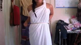 2 MINUTES GREEK GODDESS COSTUME NO SEWING *Reupload*