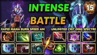 INTENSE HARD CARRY BATTLE | RAPID MANA BURN SPEED ANTI MAGE VS. UNLIMITED CRIT DAMAGE SPECTRE DOTA 2