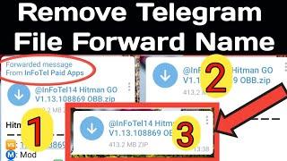 How To Remove Telegram File Forward Name / Tag | Telegram