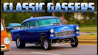 CLASSIC GASSERS!!! Vintage Drag Cars. Muscle Cars, Street Machines. Gasser Car Show. Vintage Drags.