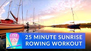 Indoor Rowing Workout Scenery 25 Minutes Spectacular Sunrise Front POV of The River Hamble