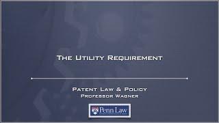 Lecture 27 - Patent Utility