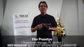 Testimonial Workshop PAKAR Internet Marketing (Eko)