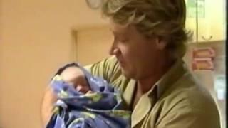 Steve Irwin hears the news about his 2nd child.
