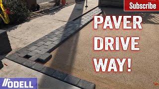 PAVING OVER CONCRETE?! Pavers driveway addition!